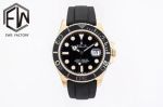 Rolex Yacht-Master 42mm 3235 Movement Black Face Black Oysterflex Strap Watch